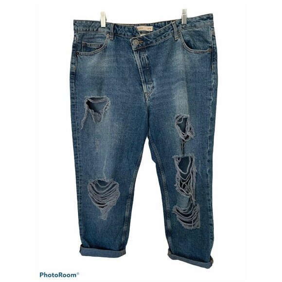 ASOS Remo Denim Jeans Distressed Denim 18/32 Redon - Picture 2 of 8